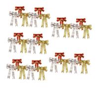 Cabilock 5 Set Decorazioni di Natale con Fiocco Ghirlanda di Caramelle Natalizie Fiocchi di Nastro Natalizio Lanterna per Albero di Natale Ghirlande Decorative di Carta per 6 Pezzi * 5