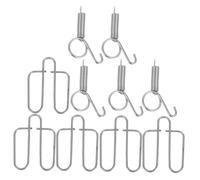 Cabilock 5 set Ganci Molla per Porte Gabbie Coniglio in Metallo Zincato Resistente per Chiusura e Fissaggio Contenitori Cibo per Recinti Esterni e Allevamenti