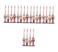 Cabilock 5 Set Soldati di Noce Dipinti Soldato Schiaccianoci di Natale Ghirlanda Decorazioni Natalizie Animate Natale Mondiale Pop up Albero di Natale Addobbi Natalizi di Legno 4 Pezzi * 5