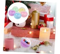 Cabilock 50 pezzi Capsule Rotonde in Plastica Trasparente Macaron Resistenti per Distributori Automatici Contenitori Vuoti per Giocattoli e Caramelle per Feste Natale DIY per