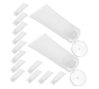 Cabilock 50 pezzi Tubetti da Viaggio in Plastica Trasparente con Tappo Scatto Spirale Contenitori Richiudibili per Lozioni e Dentifricio Pratici Perdite per Uso Personale e Viaggi