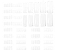 Cabilock 500 Pezzi Unghie Finte Trasparenti Acriliche Full Cover Corte Misure per Nail Art Fai da Te Tips Press Facili da Modellare e Adatte Principianti