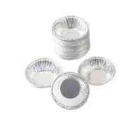Cabilock 500pezzi Stampini Rotondi in Alluminio Riciclabile per Crostate All’ingrediente Muffin e Cupcake Utensili Monouso da Forno per Torte e Grigliate