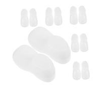 Cabilock 6 Paia stampo per piedi del manichino muffa dei piedi del del piede del supporto per scarpe sandali plastica bianca