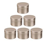 Cabilock 6 Pezzi Barattolo in Lega di Alluminio 50ml, Rotondo, Sigillato | Candele Fai da Te e Compleanni, Resistente Agli Urti, Facile da Portare, Usi Cosmetici