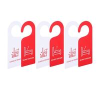 Cabilock 6 pezzi cartello per porta "clean Up Room Do Not Disturb" double face, per hotel, ufficio, camera da letto, pomello, per privacy e ambiente tranquillo