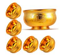 Cabilock 6 Pezzi Ciotole Prosperità in Plastica Ciotole Offerta Cinesi per Decorazione Casa Meditazione e Benedizioni Fortuna
