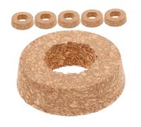 Cabilock 6 Pezzi Coperchi in Sughero con Foro Centrale per Fioriere in Vetro Tappi Sughero per Vasi Idroponici Coperchi Sostenibili per Piante e Terrariums per Verticali e Spazi Ridotti
