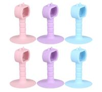 Cabilock 6 Pezzi Fermo Porta in Silicone Ventosa Anticollisione e Protezione Silenziosa, Paracolpi Porta Trasparente per Camera da Letto, Senza Fori e Facile da Installare