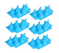 Cabilock 6 Pezzi Griglia Ghiaccio Creativa Vassoi Ghiaccio Per Congelatore in Silicone Divertenti Gel Silice Sky-blue