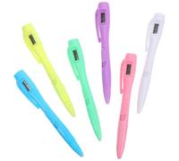 Cabilock 6 Pezzi Penna Biro con Orologio Digitale e Timer Integrato per Studenti e Professionisti, Design Elegante in Plastico, per Festa Scuola Decor e Scrittura Formale