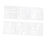 Cabilock 6 Pezzi Stencil Decorativi per Torte con Halloween Riutilizzabili per Decorazioni Dolci Facili da Usare e Trasportare