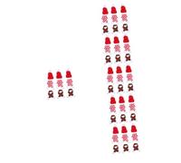 Cabilock 6 Set Berretto Lavorato A Maglia Natale Mini Tazza Kit di Ornamenti Natalizi Sacchetti di Vino di Iuta Natalizi Decorazione Natalizia con Renne Rosso Tazze Filato 12 Pezzi * 6