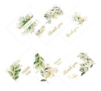 Cabilock 6 Set Biglietti di Ringraziamento Eleganti Buste, Carta Decorata | Retro Bianco per Messaggio Scritto a Mano, Inserto Rapido per Clienti, Negozi e Saloni