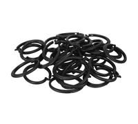 Cabilock 60 Anelli per Tende a Pacchetto, Neri, silenziosi, in plastica, per Tende, per Tende, Occhielli per Tende, per aste Romane