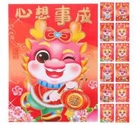 Cabilock 60 Pezzi Buste Rosse Dragon Anno Cinese Buste Lettera Tradizionali Denaro Festività Capodanno