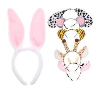 Cabilock 6pezzi Fascia per Capelli Forma di Animale Cercietto per Capelli in Stoffa Design Cartoni Animati per Feste per Ragazzo Ragazza