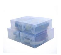 Cabilock 6pezzi Scatole Trasparenti Per Scarpe in Plastica Impilabili Dimensioni Per Riporre Pantofole Sandali Scarpe Basse Da Donna e Ragazza Per Ventilazione