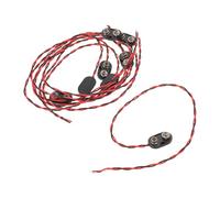 Cabilock 8 connettori per cavi batteria da 9 volt di tipo I senza porta - Adattatore con fibbia in plastica rigida, clip per cavi da 300 mm con terminale a scatto per scatola batteria di prelievo