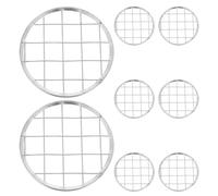 Cabilock 8 coperchi per inserti floreali in barattolo di vetro, griglia floreale in metallo per composizioni floreali, supporto per coperchi a forma di rana per barattoli da 86 mm per decorazioni di