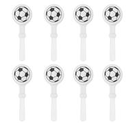 Cabilock 8 Pezzi Battimani a Forma di Calcio Manico, Plastica Bianca, 25,5 | Suono Chiaro e Impugnatura Ergonomica, Portatile per Appassionati di Calcio, Festa e Stagione Calcistica