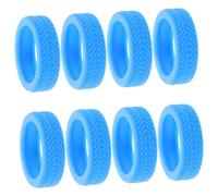 Cabilock 8 Pezzi Copriruote Valigia in Silicone Blu Protezione Silenziosa Antiurto per Ruote Trolley Riduce Rumore e Adatto i Accessorio Pratico e Resistente