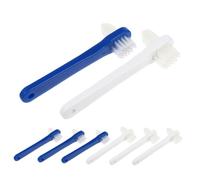 Cabilock 8 pezzi Spazzolino da Viaggio Doppia Testina Mini Portatile per Pulizia Denti Setole Morbide e Dure per Adulti Spazzolino Manuale per Igiene Orale Famiglia e Apparecchi