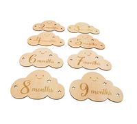 Cabilock 8pezzi Cartoline Legno Per Crescita Neonatale Segni Di Per Decorazioni Per Shower Unico Per Ogni Mese Di Vita