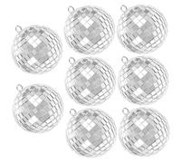 Cabilock 8pezzi Palline da Discoteca Specchio Decorazione Sfera Riflettente per Giardino Feste Matrimonio Locale Notturno Sfondo Fotografico Oggetto di Scena per Servizi Fotografici