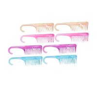 Cabilock 8pezzi Pettine Denti Larghi Coda Curva Pettine Antistatico Per Capelli Spessi e Ricci Da Doccia Per Capelli Bagnati Districante Per Parrucche Ed Extension