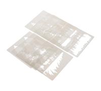 Cabilock 9 Pezzi Stencil Natalizi Grandi Albero di Natale Bianco, Modello | PET Plastico, Riutilizzabile e Facile da Pulire, per Scrapbooking, Aula e Vetro