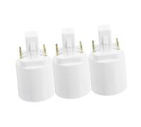 Cabilock Adattatore Facile Conversione e Installazione Plastico Bianco Lampadina LED G24q a E27 4 Pin Confezione da 3 Pezzi per Uffici e Commerciali per Portalampada