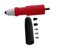 Cabilock Adattatore Rosso per Rivettatrice Elettrica con Struttura Compatibile con Trapano Angolare Portatile e Antiscivolo per Rivetti Ciechi Efficienza Alta