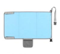 Cabilock Aereo letto per bambini, estensione sedile aereo per bambini | Pannello poggiapiedi in tessuto Oxford blu cielo, 78,7 x 43,2 cm, cinghia regolabile, supporto pieghevole compatto per viaggi