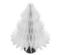 Cabilock Albero di Natale da Tavolo Pieghevole in Carta e Plastica Bianca | Decorazione a Nido D'ape, Stile Origami Elegante, Salvaspazio, per Casa e Tavolo Durante le Feste