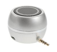 Cabilock Altoparlante Mini Esterno 3,5mm Aux Ricaricabile, Argento | Ingresso Aux, Doppio Canale, Rete di Protezione, Plastica, per Telefono e Apparecchi Diffusi