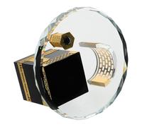 Cabilock Architettura Islamica in Cristallo Resistente Decorazione Tavolo Saudita Kabaa Rotonda Souvenir Islamico per Casa Musulmana e Ramadan Eid Mubarak