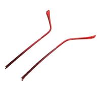 Cabilock Astine Occhiali Sostitutive in Metallo e Resina Design Ergonomico Antiscivolo, Pezzi di Ricambio per Occhiali da Lettura e Sole, Accessori Riparazione Trasparenti Rosso Vino