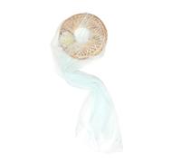 Cabilock Bamboo Hat With Veil And Silk Flowers Lightweight Handmade Oriental Straw Hat For Hanfu Cosplay Outdoor Events And Stage Performances