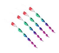 Cabilock Bastoncini Antiuccelli a Spirale 4 Pezzi in Plastica Rotanti Effetto Luminoso per Giardino e Balcone Esterno, Repellente per Piccioni e Passeri