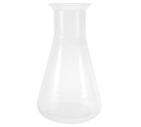 Cabilock Beuta di Erlenmeyer in plastica trasparente, beuta conica a bocca larga, becher graduato, cilindro per laboratorio di chimica e didattica scientifica, 1000 ml