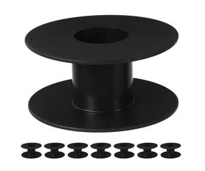 Cabilock Bobina per Cavo Elettrico in Plastica Tipo 69 Nera 8 Pezzi - Organizer Portatile Compatto per Ricamo e Fai da Te - Avvolgicavo per Bobine Vuote e Fili di Cucito