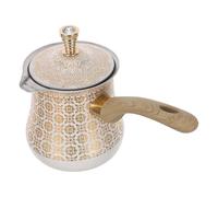 Cabilock Caffettiera Turca in Acciaio Inox Bianco Manico Laterale | Beccuccio di Precisione, Coperchio Incluso, Finitura Liscia e Contemporanea, per Caffè e Tè su Fornelli a Induzione