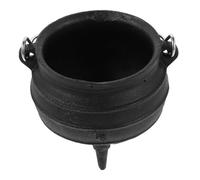 Cabilock Calderone in Ferro Nero a Treppiede con Manico, Bruciatore per Incenso e Fusione Cera, per Cerimonie e Aromaterapia Decorativa Elegante e Rustica