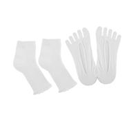 Cabilock Calzini Protettivi UV per Pedicure Domestica, Design Rapido Slip-on, Materiale Bianco, Confezione 2 Pezzi, per Protezione Unghie Piedi