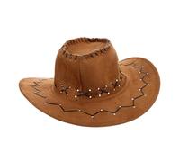 Cabilock Cappello Cowboy Resistente Accessorio Costume Western Leggero e Confortevole per Feste e Spettacoli