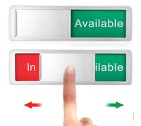 Cabilock Cartello per la Privacy Scorrevole in Acrilico 2 Pezzi Rosso in Use e Verde Available Indicatore stato Porta per Uffici Hotel Bagni e Sale Conferenze Segnale Porta Semplice da