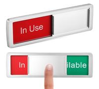 Cabilock Cartello per la Privacy Scorrevole in Acrilico Indicatore Porta Occupata e Segnale per Uffici Hotel e Bagni Scritte Evidenti e Facile Installazione