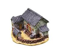 Cabilock Case Villaggio in Resina Miniatura Design Vintage Decorazione per Case Micro Paesaggio Espositori da da Te per Giardini Incantati