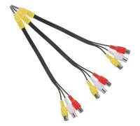 Cabilock Cavo Adattatore Av 3 in 1 Femmina a 3, Cavo di Collegamento Audio e Video per Tv Satellitare e Sintonizzatore, Testa Estesa 18mm, Set da 3 Pezzi per Connessioni Multiple Alta